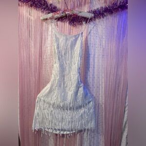 Lulu's White Sequin Dress